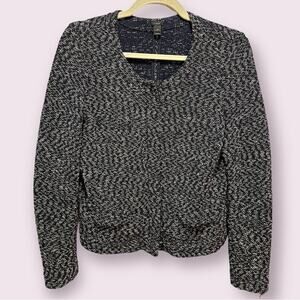 NEW J.Crew Navy Blue & White Blazer Jacket Size XS